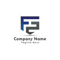 FZ letter logo design icon vector