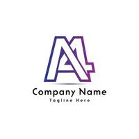A4 letter initial creative logo design vector