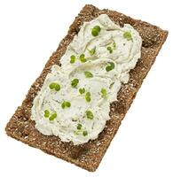 Rye crispbread isolated on white background photo