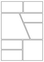 Manga storyboard layout A4 template for rapidly create papers and comic book style page 22 vector