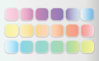 pastel colores degradado conjunto vector