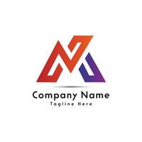 NM letter logo design icon vector