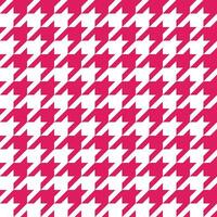 Seamless Pink And White Houndstooth Pattern vector