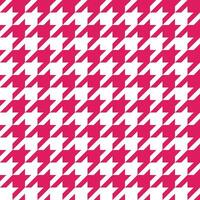 Seamless Pink And White Houndstooth Pattern vector