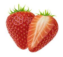 Strawberry isolated on white background with clipping path photo