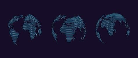 Global network connection. World map point and line composition concept of global business. Vector Illustration