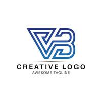 vb letra creativo logo diseño icono vector