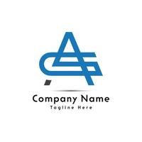 AG letter logo design icon vector
