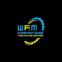 WFM letter logo vector design, WFM simple and modern logo. WFM luxurious alphabet design