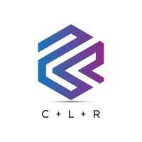 clr o pr letra logo diseño icono vector