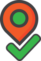 flat location pin icon png