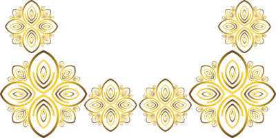 golden flower ornament png