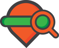 flat location pin icon png