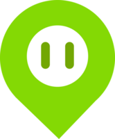 verde ubicación alfiler icono png