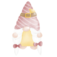 söt gnome ha på sig röd hatt png