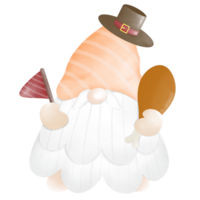 la mignonne gnome porter Orange chapeau png