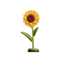 3d sunflower icon from hello autumn elements collection png