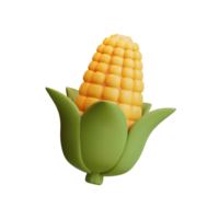 3d maíz icono desde Hola otoño elementos colección png
