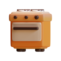 3d oven icon from hello autumn elements collection png