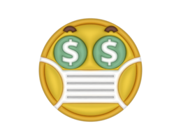 dollar sign face mask icon png
