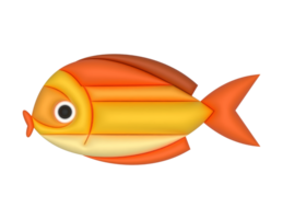 ein Orange Fisch Symbol auf ein transparent Hintergrund png