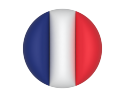 France drapeau dans une cercle sur transparent Contexte png