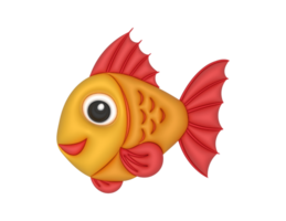 dorado pescado dibujos animados icono, png, transparente antecedentes png