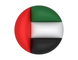 3d uni arabe émirats drapeau circulaire png