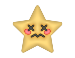 emoji Estrela triste face ícone png