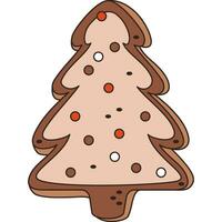 Cute gingerbread tree vector