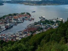 el ciudad de Bergen en Noruega foto