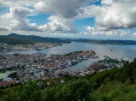 el ciudad de Bergen en Noruega foto