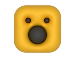 a yellow square with a black nose png