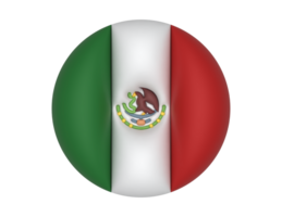 Mexiko Flagge im ein Kreis auf transparent Hintergrund png