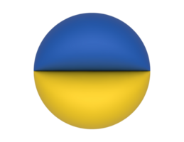 a ucraniano bandeira é mostrando dentro uma azul e amarelo esfera png