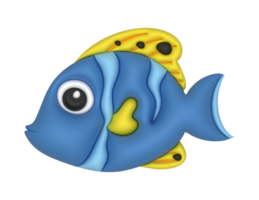 azul pescado dibujos animados acortar Arte png