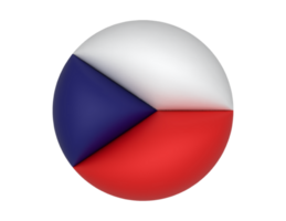 the czech flag in a circle on transparent background png