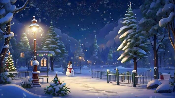 Christmas Snow Stock Video Footage for Free Download