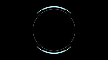 Hud circle elements on a black background video