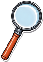 magnifying glass icon, transparent background png ai generative