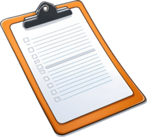 clipboard with pencil and checklist png ai generative