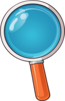 magnifying glass icon, transparent background png ai generative