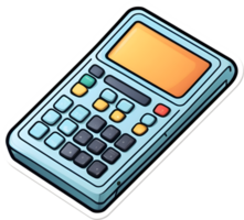 une calculatrice icône sur transparent Contexte ai génératif png