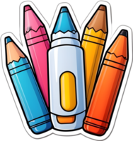 cartoon pencil crayon ai generative png