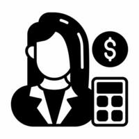 Accountant icon in vector. Illustration photo