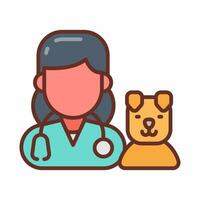 veterinario icono en vector. ilustración foto