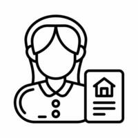 Real Estate Agent icon in vector. Illustration photo