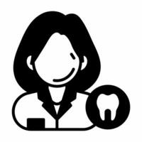 dentista icono en vector. ilustración foto