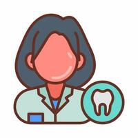 dentista icono en vector. ilustración foto