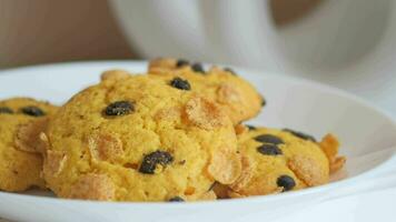 whole meal cookies on a plate video